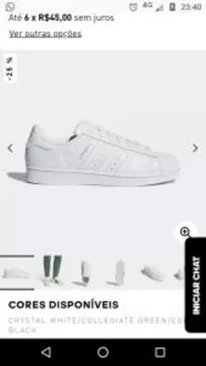 Adidas Superstar Branco R$270