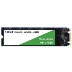 SSD WD Green, 480GB, M.2, Leitura 545MB/s - R$370