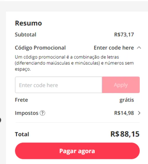 Imagem na descrição da promoção