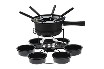 Forma, 807960, Kit Para Fondue 16 Peças Giratório Aparelho Para Fondue, cor Preto, Aço