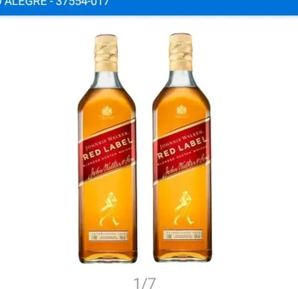 2 whisky RED LABEL 1 LITRO | R$130