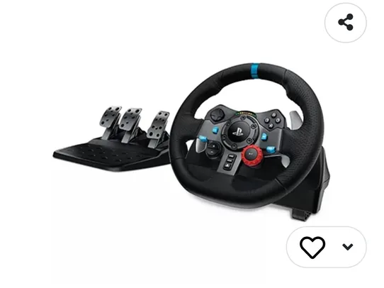  Volante Logitech G29 Driving Force para PS5, PS4, PS3 e PC CX 1 UN