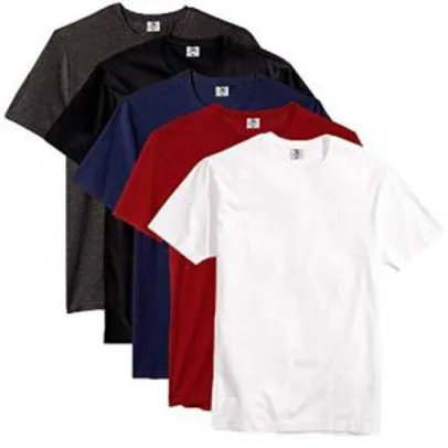 Kit com 5 Camisetas Masculina Básica Algodão Premium | R$95