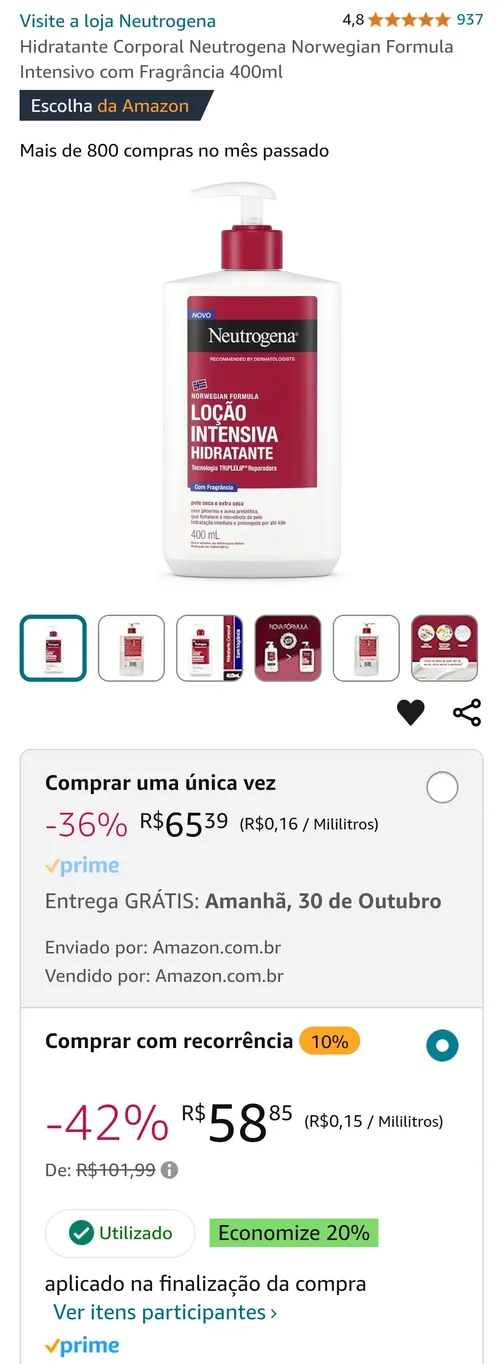 Imagem na descrição da promoção