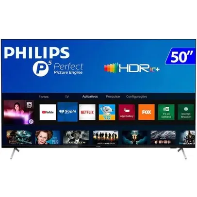Smart TV 50" Philips LED 4K USB HDMI 50PUG7625 | R$1.999