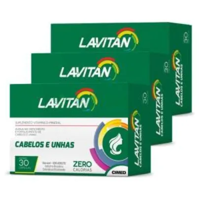 Lavitan Kit 3x Cabelos Unhas 30 Caps | R$37
