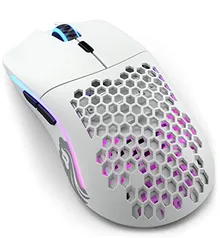 Mouse Glorious Model O Wireless Branco Fosco/Preto, superleve 69g, RGB