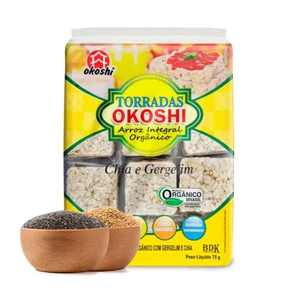 OKOSHI - Torrada de Arroz Integral Orgânico 75g