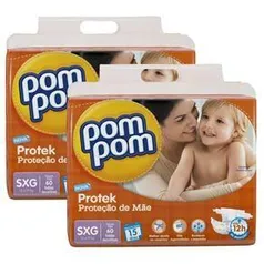 Fraldas Pom Pom Protek Proteção de Mãe SXG - 120 Unidades R$106