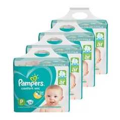 Kit de Fraldas Pampers P ao XG Confort Sec Super - 296 Unidades - R$210