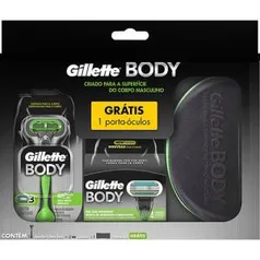 Aparelho para o Corpo Gillette Body com Cartuchos Gillette Body 2 Unidades + Porta Óculos de Sol R$ 14,99