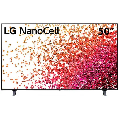 Smart TV 50" LG 4K NanoCell 50NANO75 3x HDMI 2.0, Inteligência Artificial ThinQAI, Smart Magic, Google Alexa - 2021