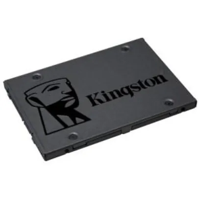 SSD Kingston 2.5´ 480GB A400 SATA III Leituras: 500MBs / Gravações: 450MBs - SA400S37/480G - R$480