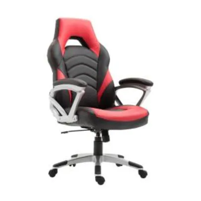 Cadeira de Escritório Gamer Presidente Jinx Branca ou Preta e Vermelha - R$433