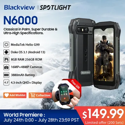 Blackview Smartphone Robusto, Celular, Android 13,