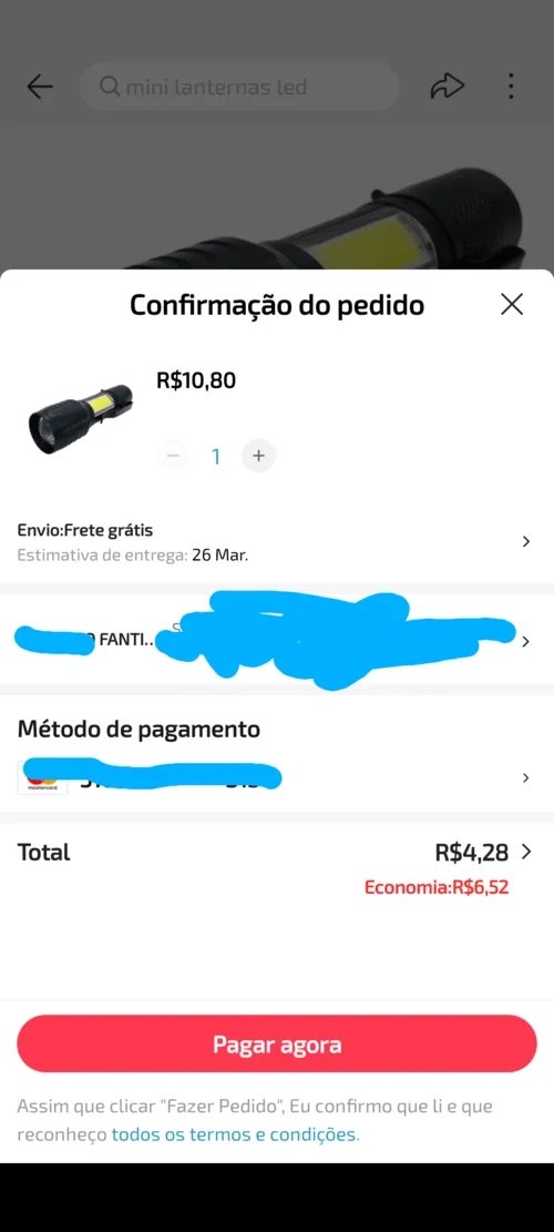 Imagem na descrição da promoção