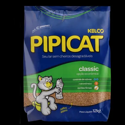 Areia Sanitária para Gatos PIPICAT Classic 12kg | R$ 16