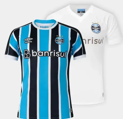 Kit Camisa Grêmio 23/24 s/nº Umbro Torcedor Masculina - 2 Peças