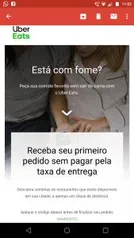 Primeira entrega grátis no Uber Eats