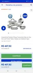 [APP] Conjunto de panelas 6 peças tramontina Solar | R$ 408