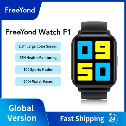 Smartwatch FreeYond Watch F1 Monitor de Oxigénio IP67 Relógio