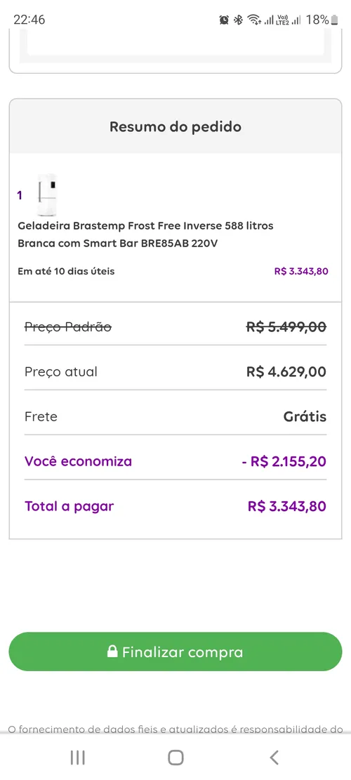 Imagem na descrição da promoção