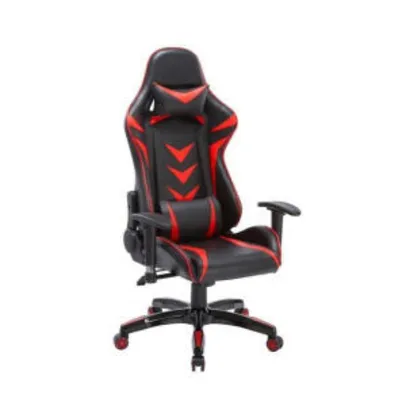 [AME R$595] Cadeira Pelegrin PEL-3003 Preto Vermelho R$733
