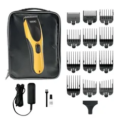 Máquina de Cortar Cabelo Wahl Hair Cut Beard DIY com 10 Pentes de Corte Bivolt | R$127