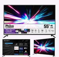 Smart TV Philco Roku 55” UHD 4K - PTV55G52R2C - Pechinchou