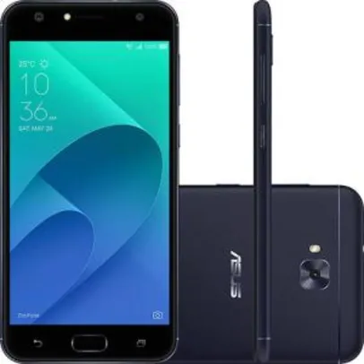 Smartphone Asus Zenfone 4 Selfie Pro Dual Chip Android Tela 5.5" Snapdragon 32GB 4G Wi-Fi Câmera Câmera Traseira 16MP Dual Frontal 12MP + 5MP - Preto - R$1034