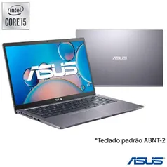 Notebook Asus, Intel Core i5, 8GB, 256GB SSD, Windows 11, Tela de 15,6", Cinza - X515JA-EJ1792W