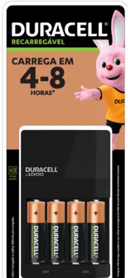 Carregador Duracell para Pilhas AA e AAA com 4 Pilhas AA