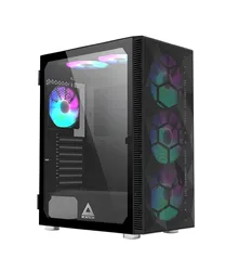 Gabinete Gamer Montech x3 MESH, Mid Tower, Black, ATX, 6 Fans, Vidro Temperado