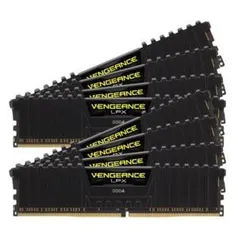 Memória Corsair Vengeance LPX 64GB (8x8GB) 3600Mhz DDR4 C18 Black - CMK64GX4M8X3600C18