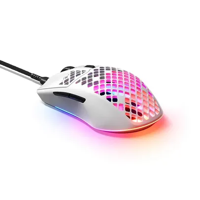 Mouse Gamer Steelseries Aerox 3, RGB, 6 Botões, USB, Branco - 62603