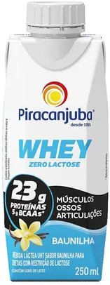 [Recorrência] Whey sem lactose baunilha Piracanjuba - 10 un | R$3