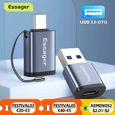 Adaptador usb tipo C para tipo A 3.0 | R$2