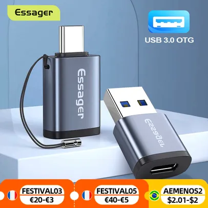 Adaptador usb tipo C para tipo A 3.0 | R$2