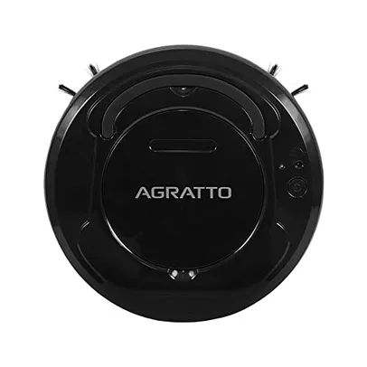 Robô Aspirador de Pó Agratto Varre + Aspira + Passa Pano Bivolt 30W Preto Super Slim