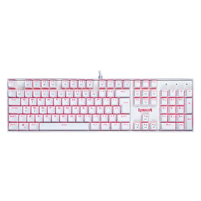 Teclado Mecânico Gamer Redragon Mitra Lunar K551W, Switch Brown, ABNT2, White