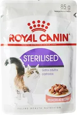 [PRIME] Royal Canin Ração Úmida Sachê Sterilised - Gatos Adultos castrados, Pedaços Ao Molho, 85g