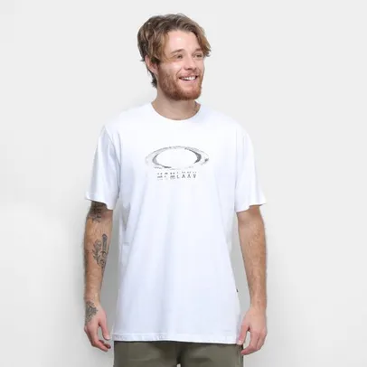 Camiseta Oakley Mod Rex Masculina - Branco (Tam P) | R$ 36