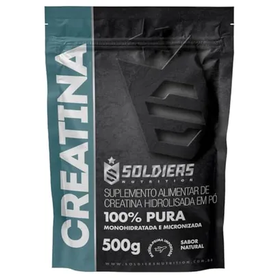 Creatina Monohidratada 500g - 100% Pura Importada - Soldiers Nutrition