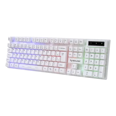 Teclado Gamer Neologic Infinite Play White Semi Mecânico Abnt2 Rainbow Branco - Ifnt-wt