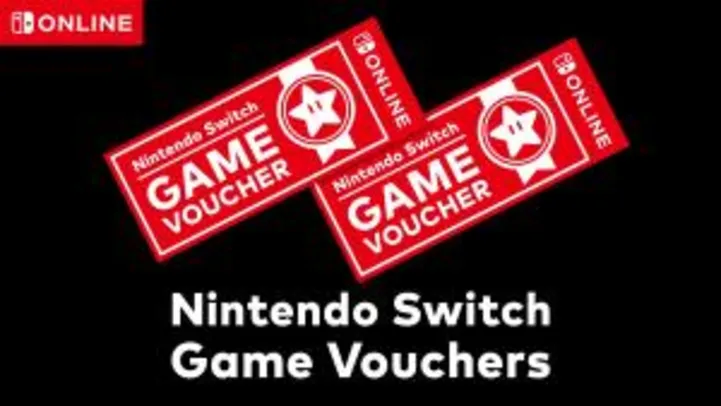Voucher promocional que vale  2 jogos exclusivos do Nintendo Switch