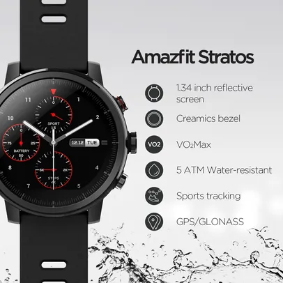 Smartwatch Xiaomi Amazfit STRATOS com GPS