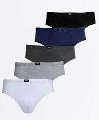 Kit 5 Cuecas Slip Masculina MR | R$26