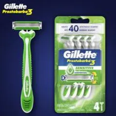 Aparelho de Barbear Descartável Gillette Prestobarba3 Sensitive Leve 4 Pague 3