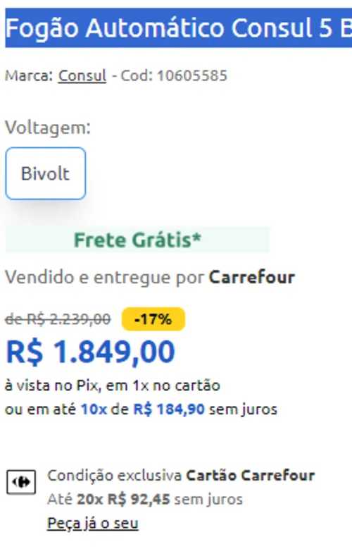 Imagem na descrição da promoção