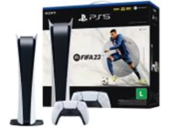 [ App / MagaluPay] PlayStation 5 Edição Digital 2022 825GB 1 Controle + Fifa 23